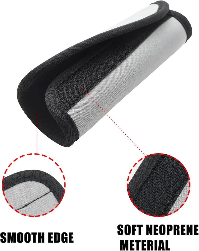 JAKOUE 2pcs Silver Luggage Handle Wraps for Suitcase- Soft Suitcase Handle Covers for Travel Accessories（ Bright Color for Suitcase Tags Identifiers ） - Image 3